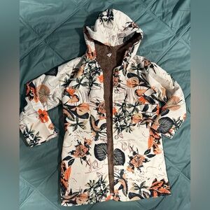 SHEIN Kids Floral Jacket - Cream and Black